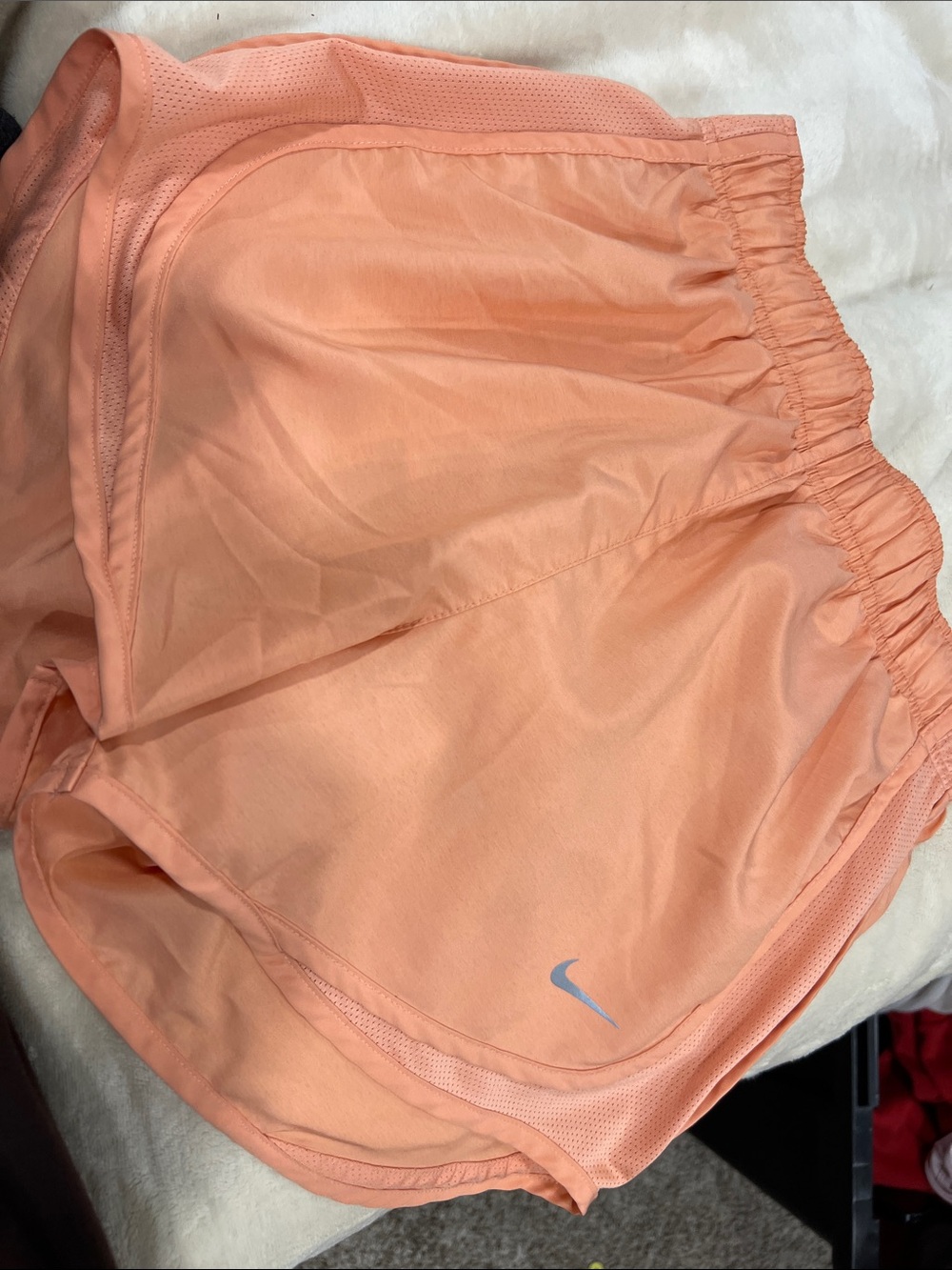 Nike Women's Peach-Orange Athletic Running Shorts